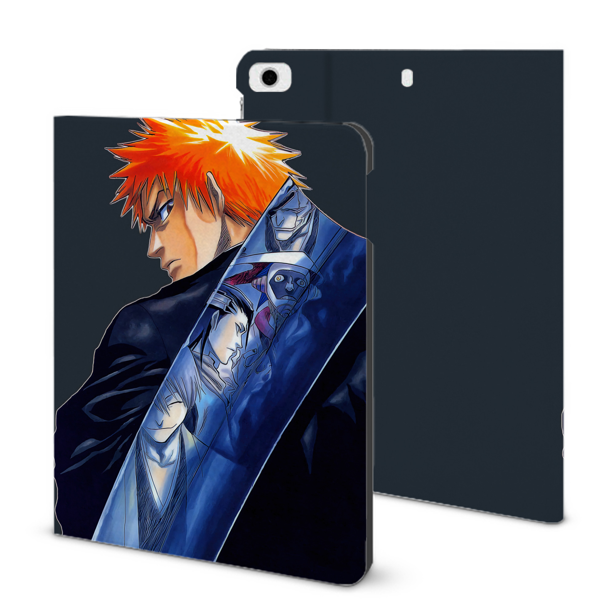 （画像用） ブリーチ BLEACH IPad ケース ブック型 PUレザー TPU 耐衝撃 軽量 薄型 ペン収納なし 全面保護 IPad 各モデル対応